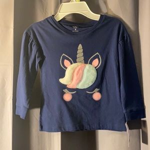 Three Quarter Length Girls Long Sleeve Top